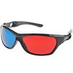 Cool Unisex Anaglyph 3 Dimensional 3D Glasses with Half Red